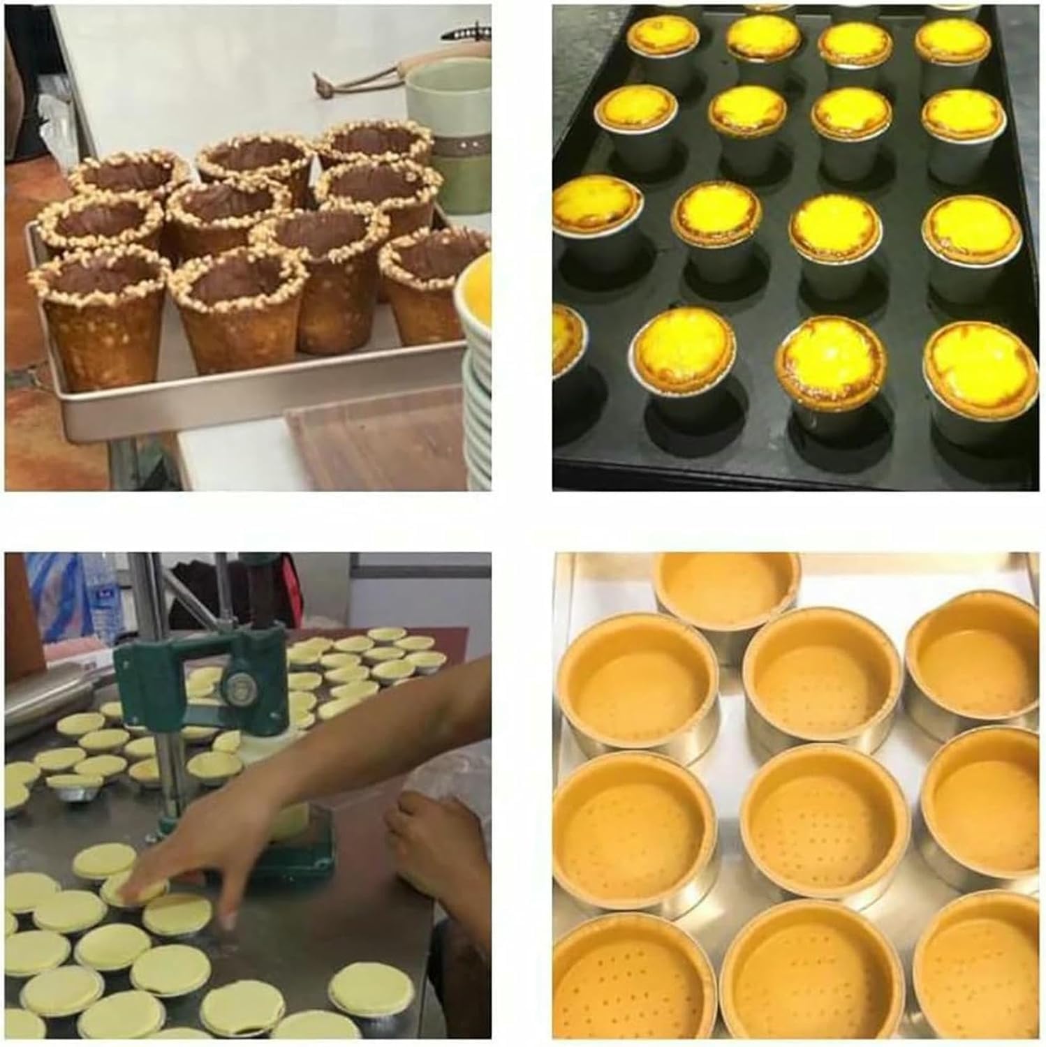 Macchina per la preparazione di crostate, pressa manuale in acciaio inox per crostate di crema pasticcera e gusci di cialde, ideale per panettieri domestici e cucine professionali
