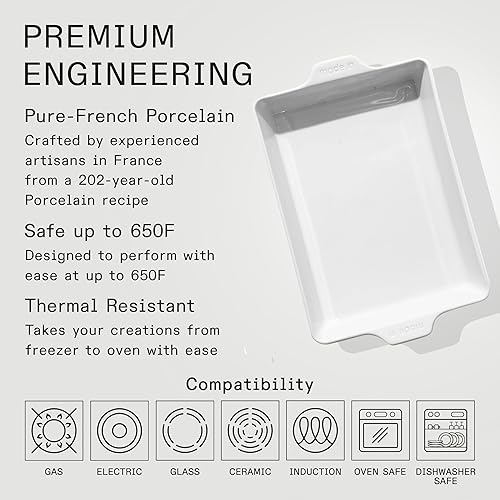 Miniatura 9 de Made In Utensilios de cocina - Plato rectangular para hornear - Verde oliva - Cerámica hecha a mano - Utensilios para hornear profesionales - Made