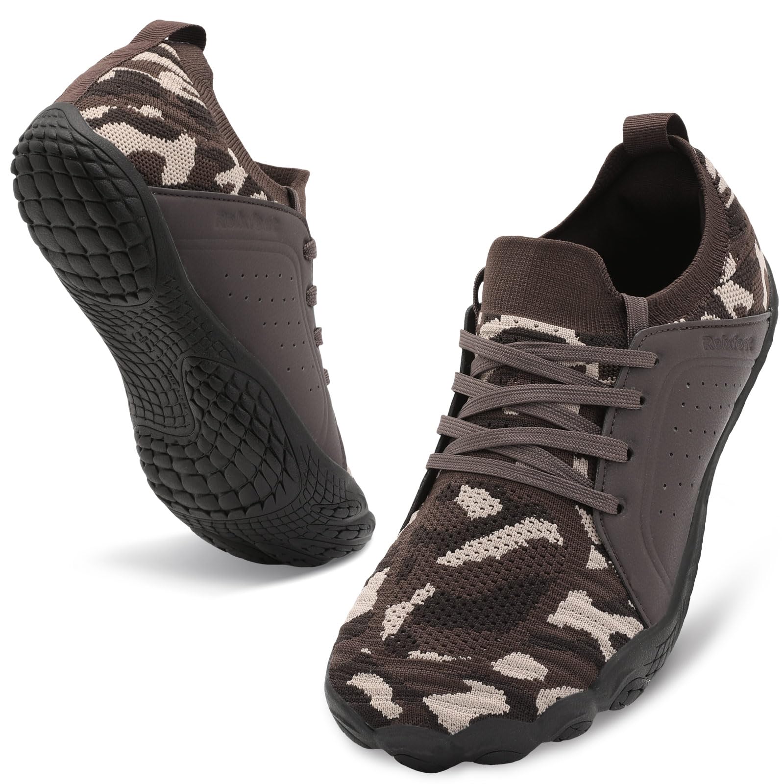 relxfeet Men's Barefoot Trail Running Shoes Minimalist Wide Toe Box Design  Zero Drop Non-Slip Rubber Sole for Gym Hiking Walking