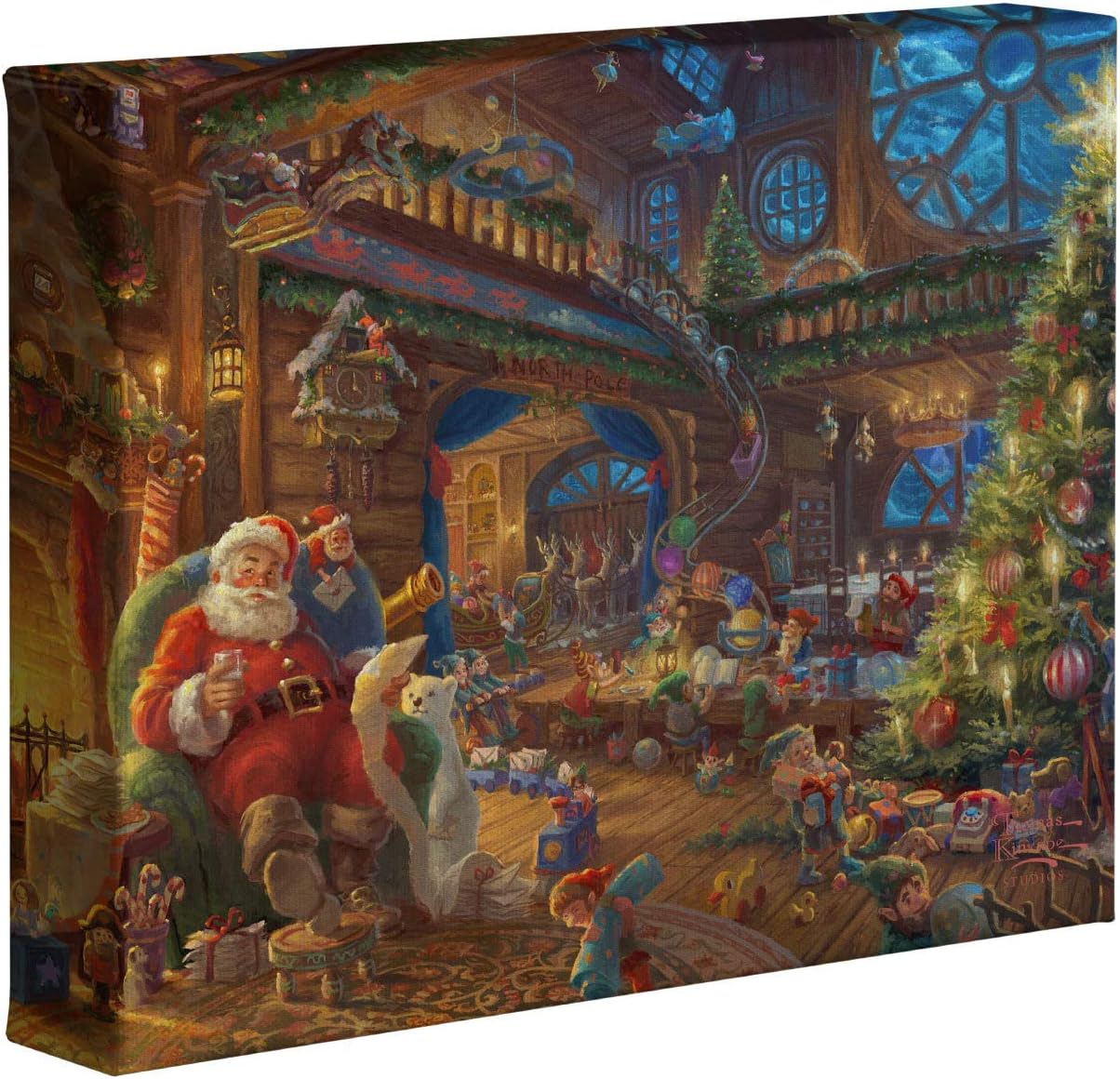 Thomas Kinkade Studios Santa's Workshop 8" x 10" Gallery Wrapped Canvas