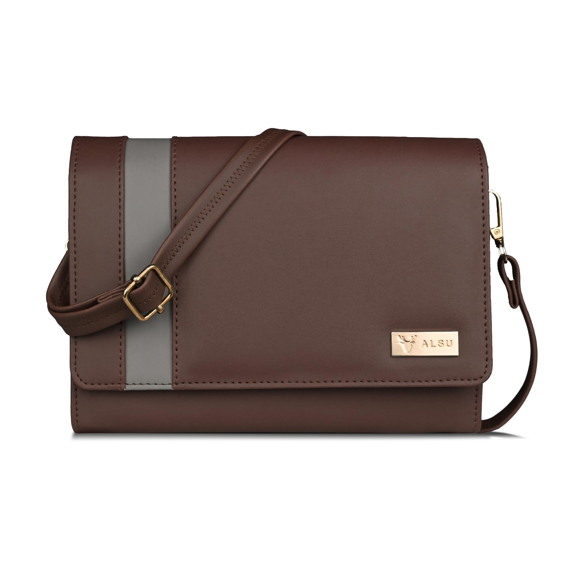 ALSU Women's trendy Sling Bag | handbag | purse | crossbody bag| deattachable straps | adjustable straps |card slots side bag| phone pocket