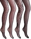 VERO MONTE Women Patterned Fishnet Tights Black Fishnets Net Stockings Pantyhose