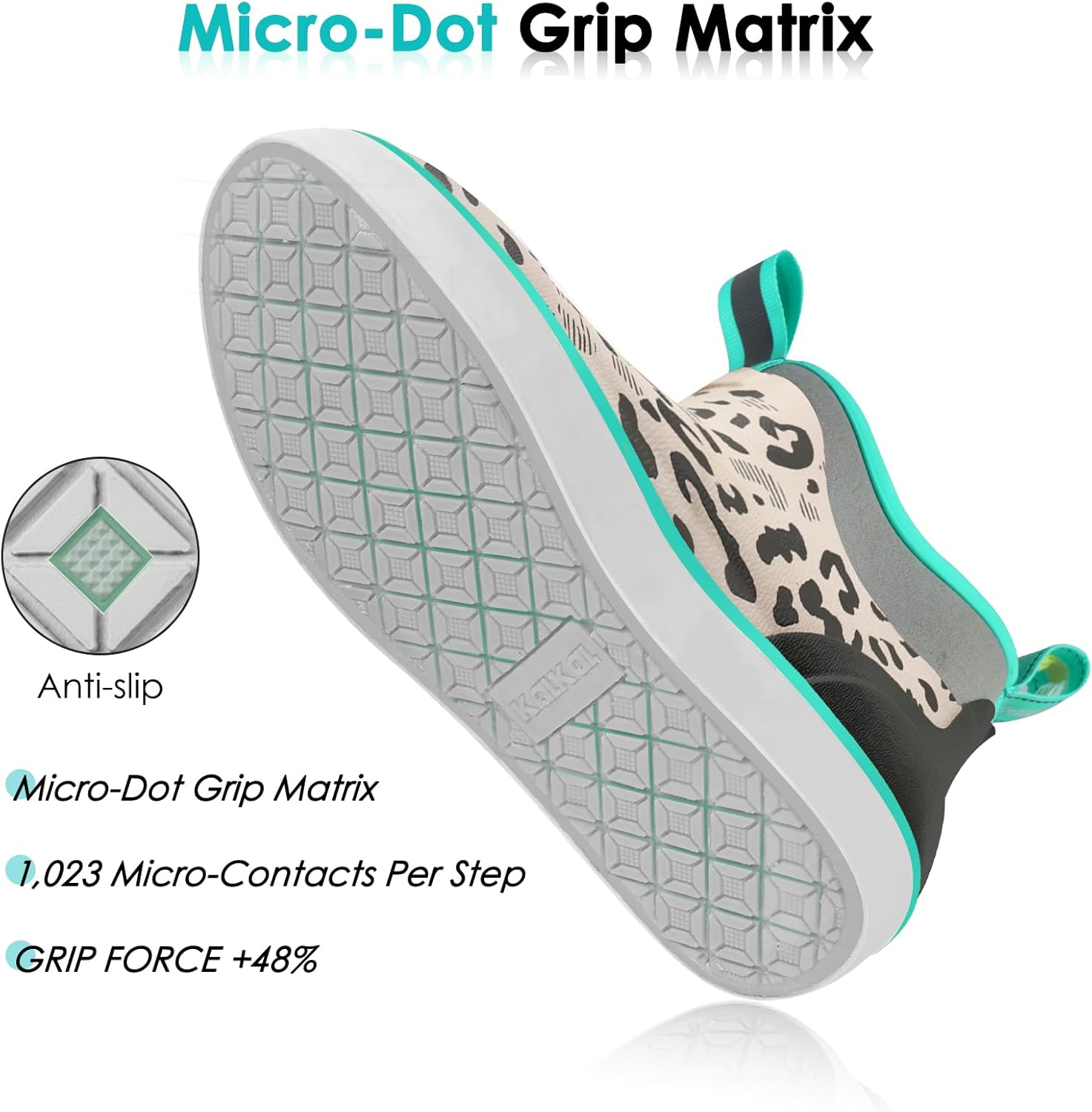 Kalkal Women's Deck Boots, Waterproof Ankle Rain Boots Fishing Boots with High Traction, Women's Rubber Boots For Gardening Fishing Boating Camping