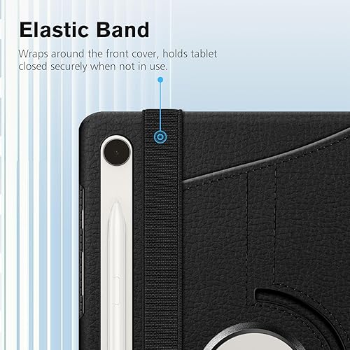 Vista 7 de Fintie Funda giratoria para Samsung Galaxy Tab S10 Lite/S10 FE/ S9 FE 5G 10.9 pulgadas/Tab S9 11 pulgadas con soporte para bolígrafo S, cubierta