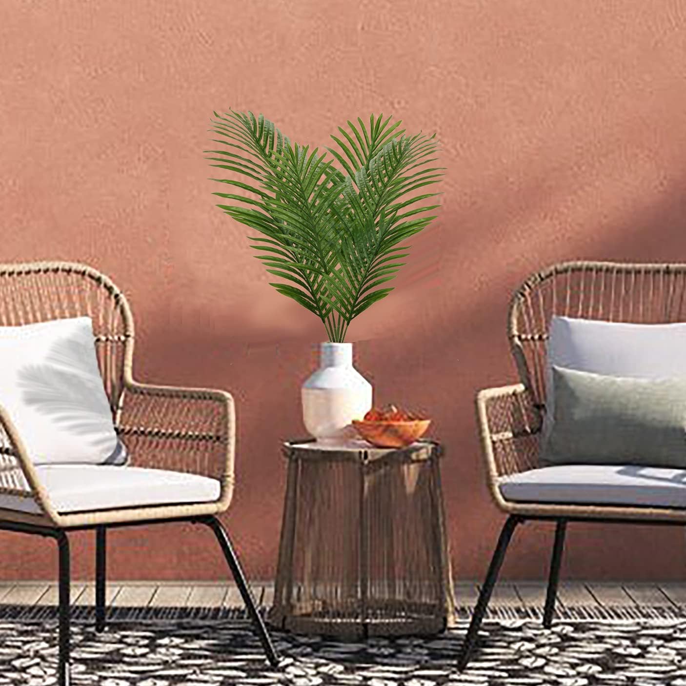 Large Artificial Palm Leaves Palm Fronds Tropical Leaves Areca Palm Branches Palm Leaves with Stem Palm Tree Leaves Faux Palm Leaves for Floral Arrangement Fake Leaves Palm Sunday Decor-Large Leaf - Image 9