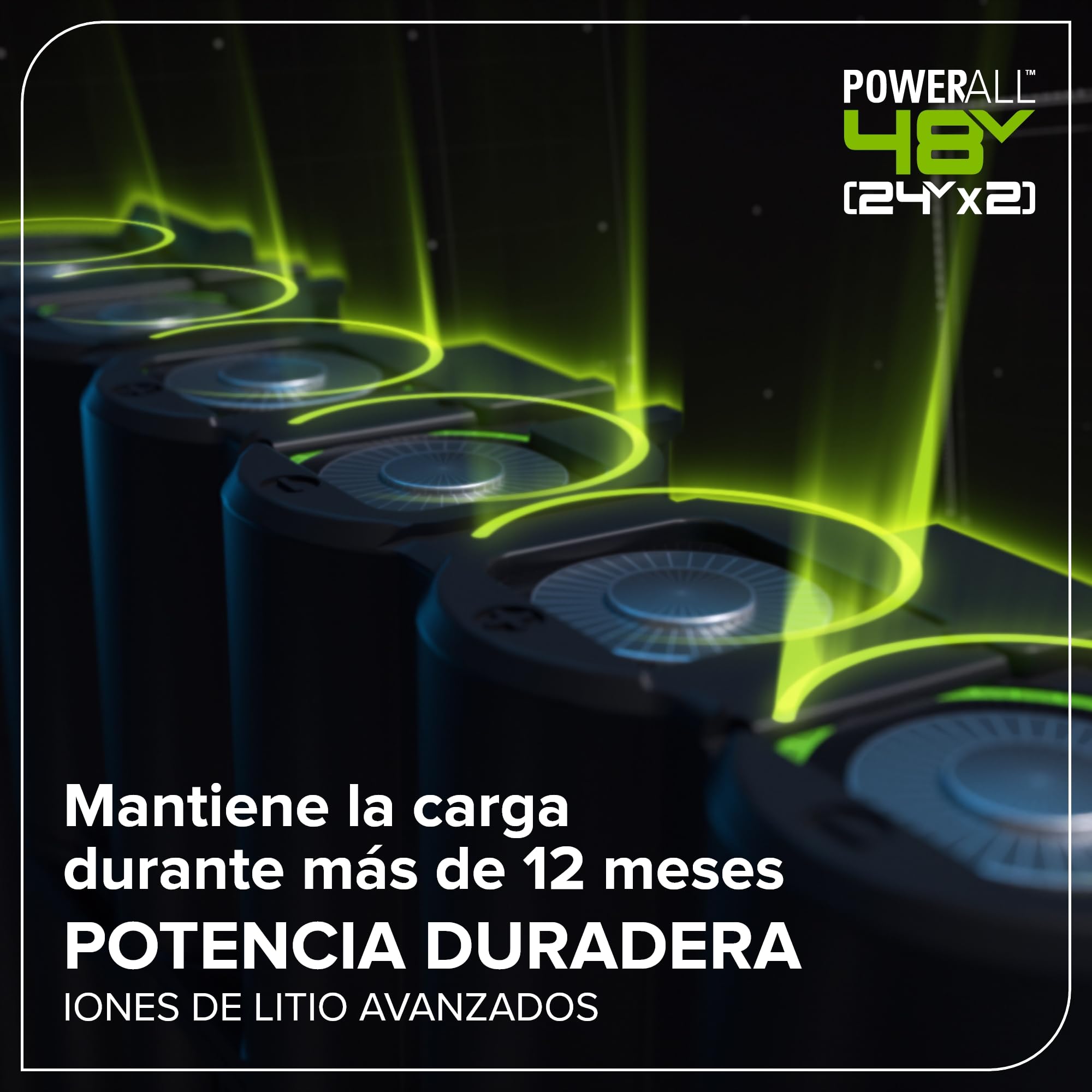 Greenworks 48V (24V x 2) Cortacésped de batería Li-Ion 24V 36cm Ancho Corte hasta 400m² a y Cortabordes Inalámbrico con Cabezal de Alimentación Automática con 1 Batería 4Ah y Cargador-MTCK48B421-01