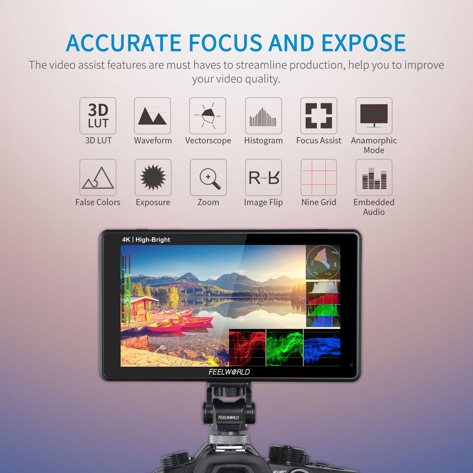 Amazon.com : FEELWORLD LUT6E 6 Inch 1600nit High Bright Touch