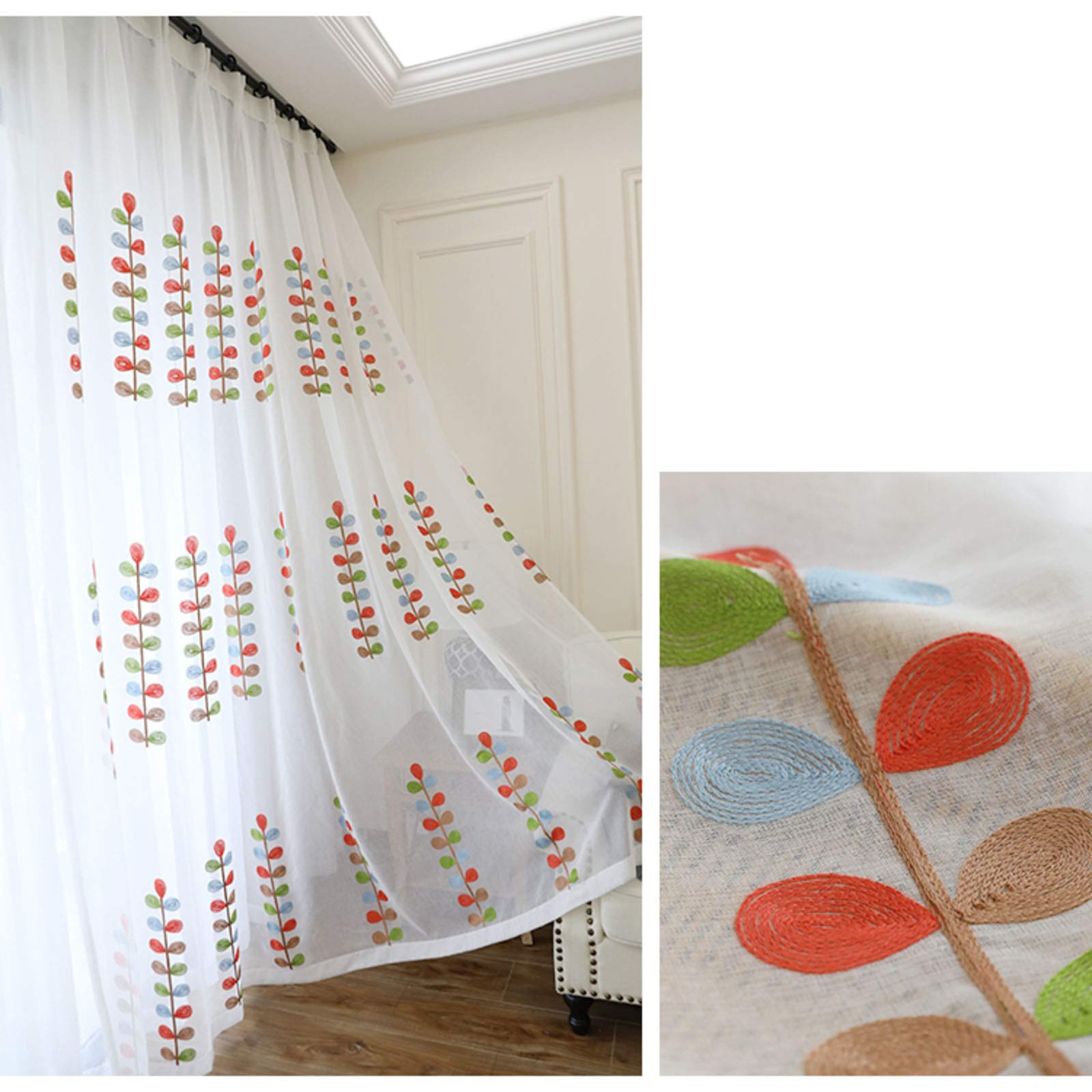 Rideaux transparents filtrage de la lumière blanc chambre enfants