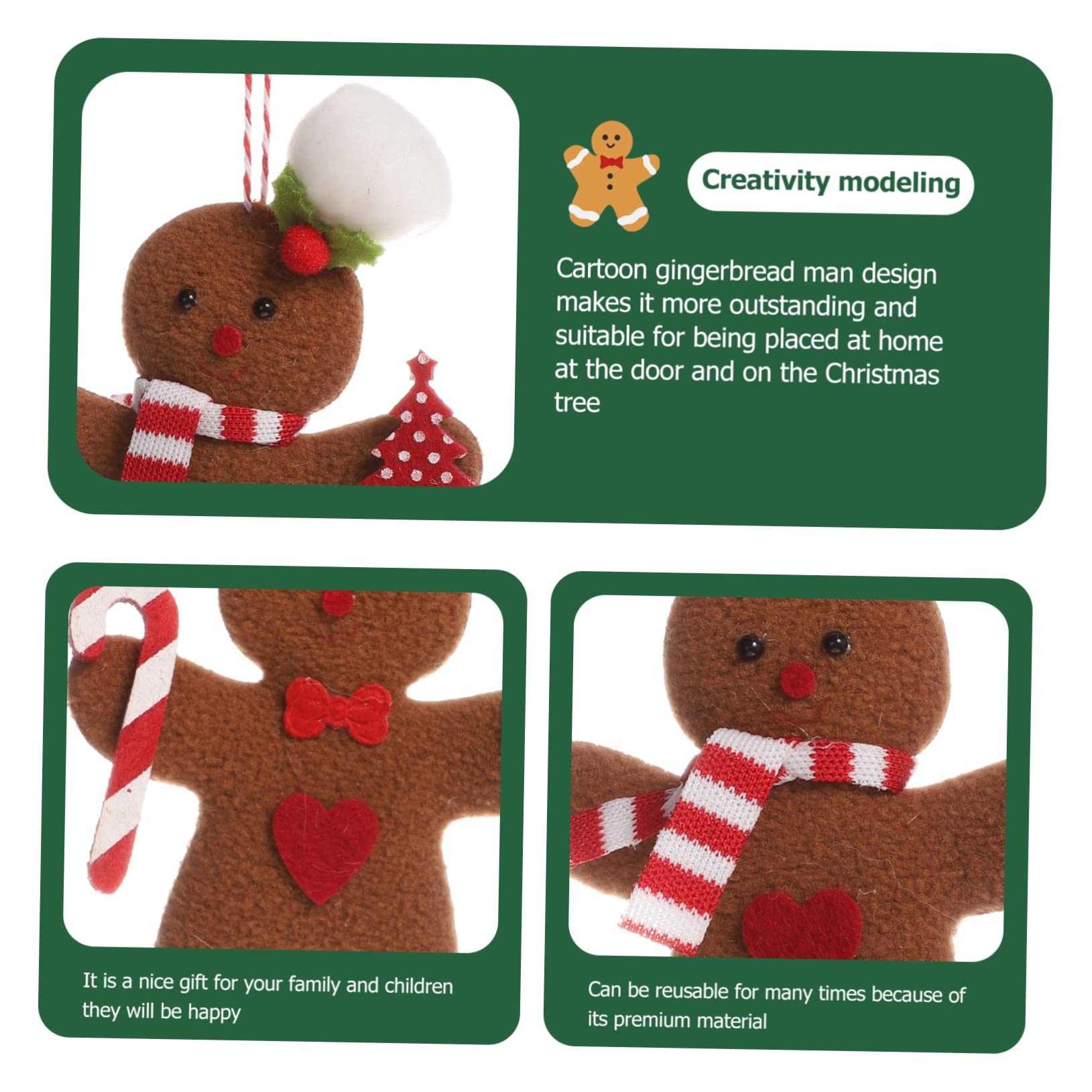 Cabilock 15piezas Adorno De Navidad Gingerbread Colgante para Decoración De Árbol Accesorios Festivos Adorables para Celebraciones Navideñas