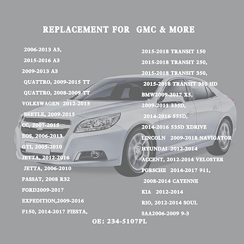 Miniatura 6 de Sensor de oxígeno compatible con vehículos Audi, Porsche y Volkswagen, A3 Quattro, TT, 911 Carrera, CC, Eos, Golf - Sensor O2 2006-2017 Reemplazo