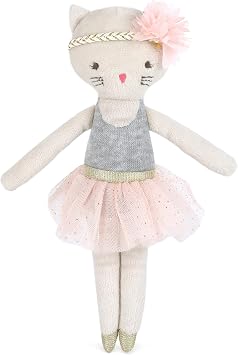 MON AMI Kacie The Kitty Ballerina Stuffed Doll 9, Soft Plush Animal Doll, Use as Toy or Room Decor, Great Gift for Kids of All Ages | pallas cat stuffed animal, soft cat plushie, dance-inspired ballerina kids companion, bedroom & nursery decor, birthday gift
