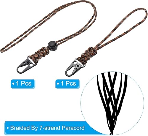 Miniatura 3 de PATIKIL Cordón de insignia con clip ajustable para collar de muñeca