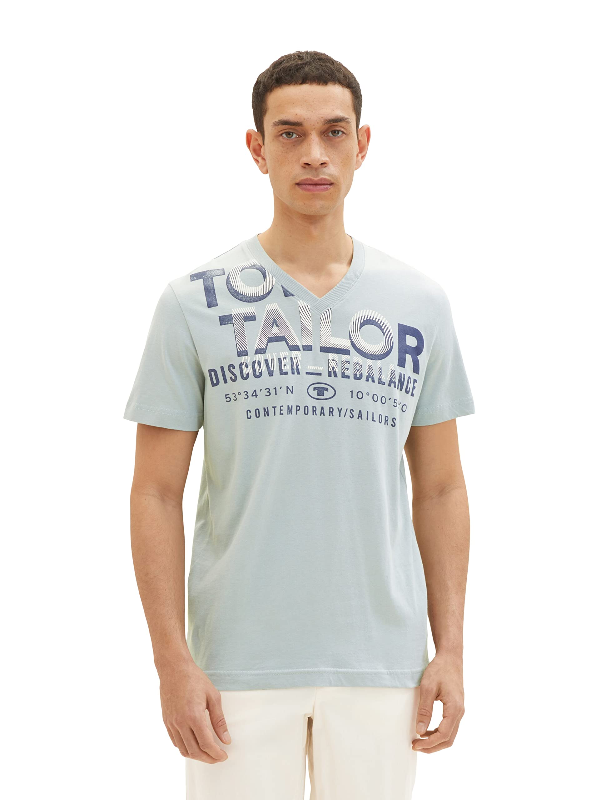 TOM TAILOR Mens Logo Print T-Shirt