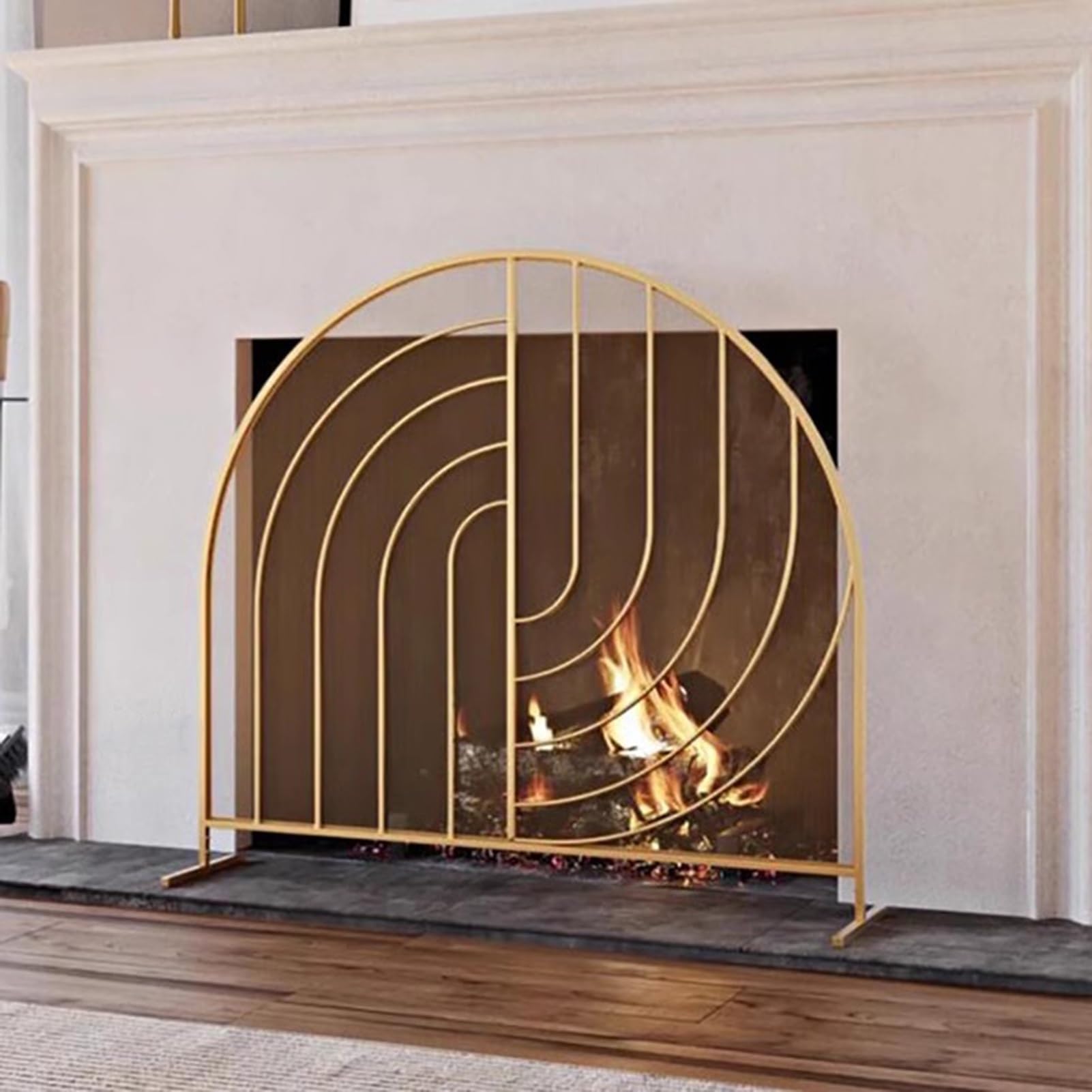 Pantalla de chimenea para interiores YFWOKSL y tardes de fuego seguro