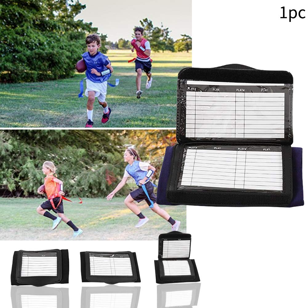Faderr Handgelenk-Co-ach Playbook-Armband (Jugendliche oder Erwachsene) mit drei Fenstern ideal für Tackle, Touch, Fußball (Größe: S – eine Seite)