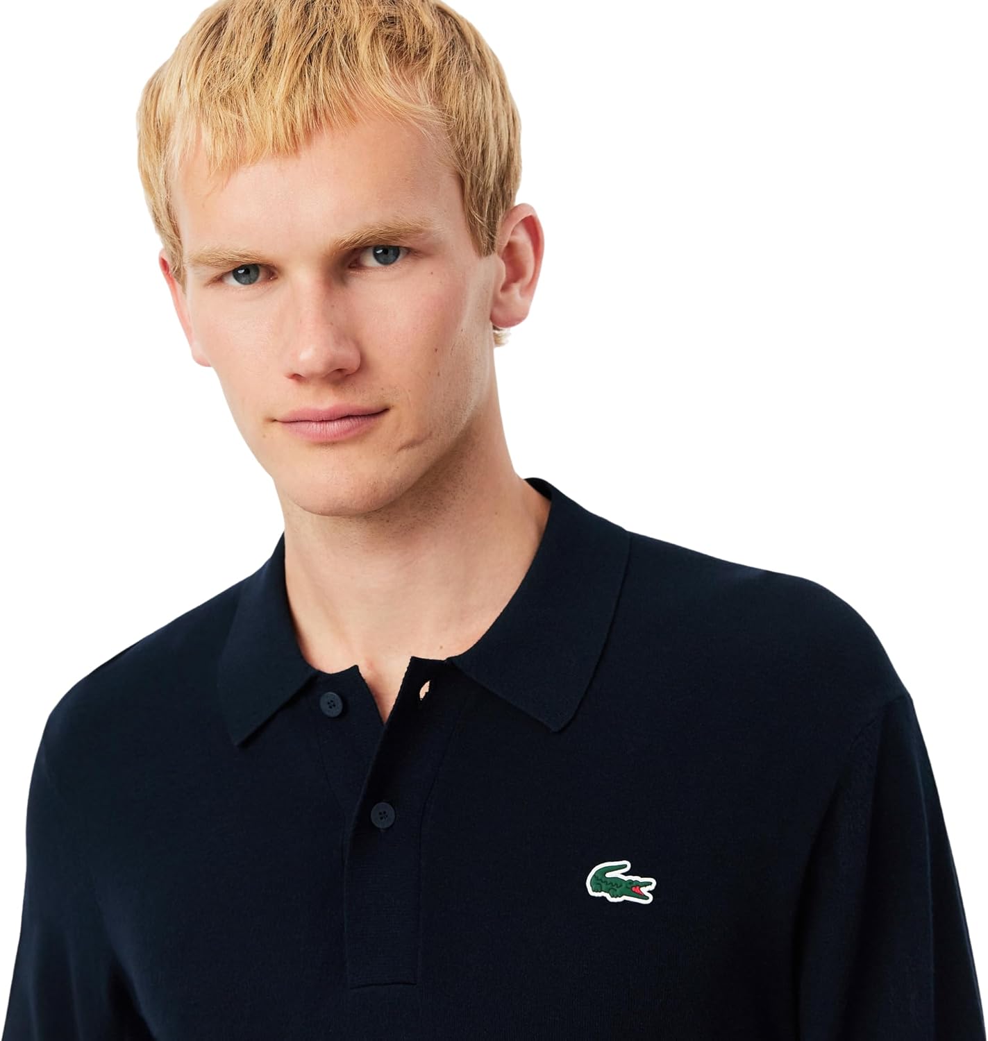 Lacoste Men's Polo Collar Stretch Golf Sweater