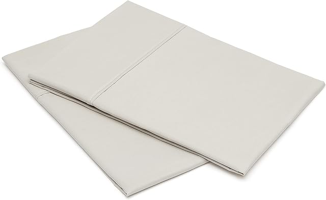 Amazon Basics Lightweight Super Soft Easy Care Microfiber Pillowcases - 2-Pack, Standard, Light Gray, Pillow Not Included