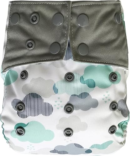 Miniatura 11 de Funda de pañales reutilizable: carcasa impermeable para pañales de tela preplegados para bebés, planos, ajustados o insertos (flamenco)