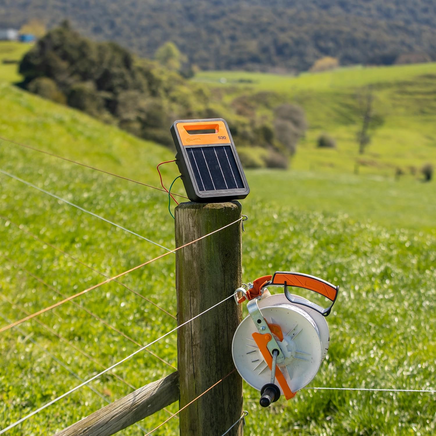 Gallagher S30Li S30Li - Valla eléctrica con batería de litio para perros, caballos, vacas, ovejas, cerdos, cabras - Adecuado para vallas de pastos de hasta 10 km