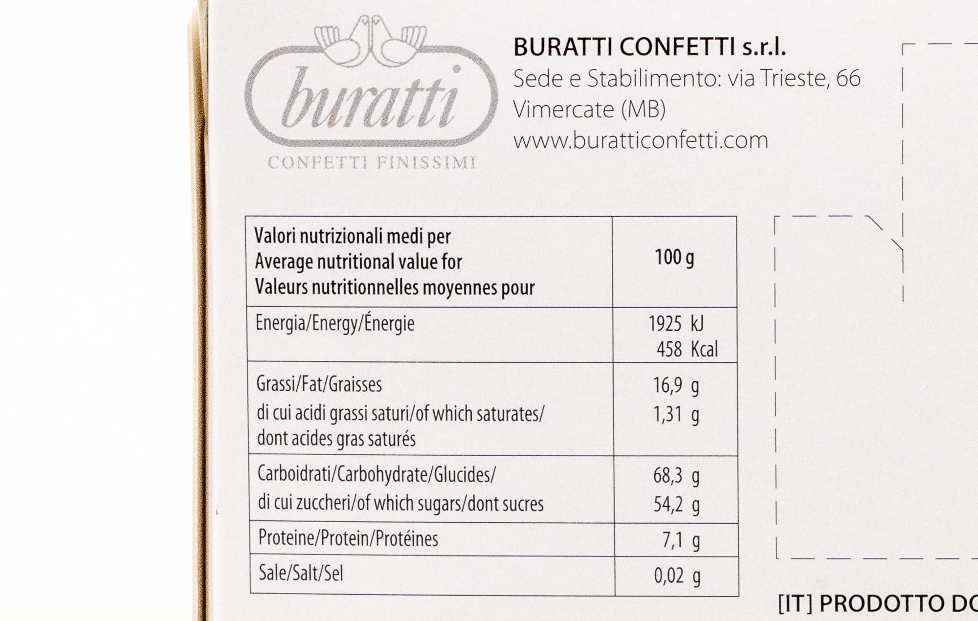 Buratti Confetti Intera Pelata Argento - 1 kg