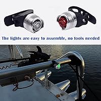 Vista 2 de Luces LED para barco, luz estroboscópica para pesca nocturna, portátil, iluminación de arco o popa, funciona con pilas, luces de navegación