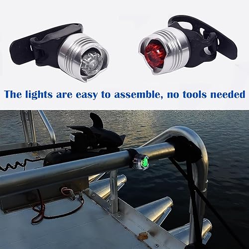 Miniatura 2 de Luces LED para barco, luz estroboscópica para pesca nocturna, portátil, iluminación de arco o popa, funciona con pilas, luces de navegación de