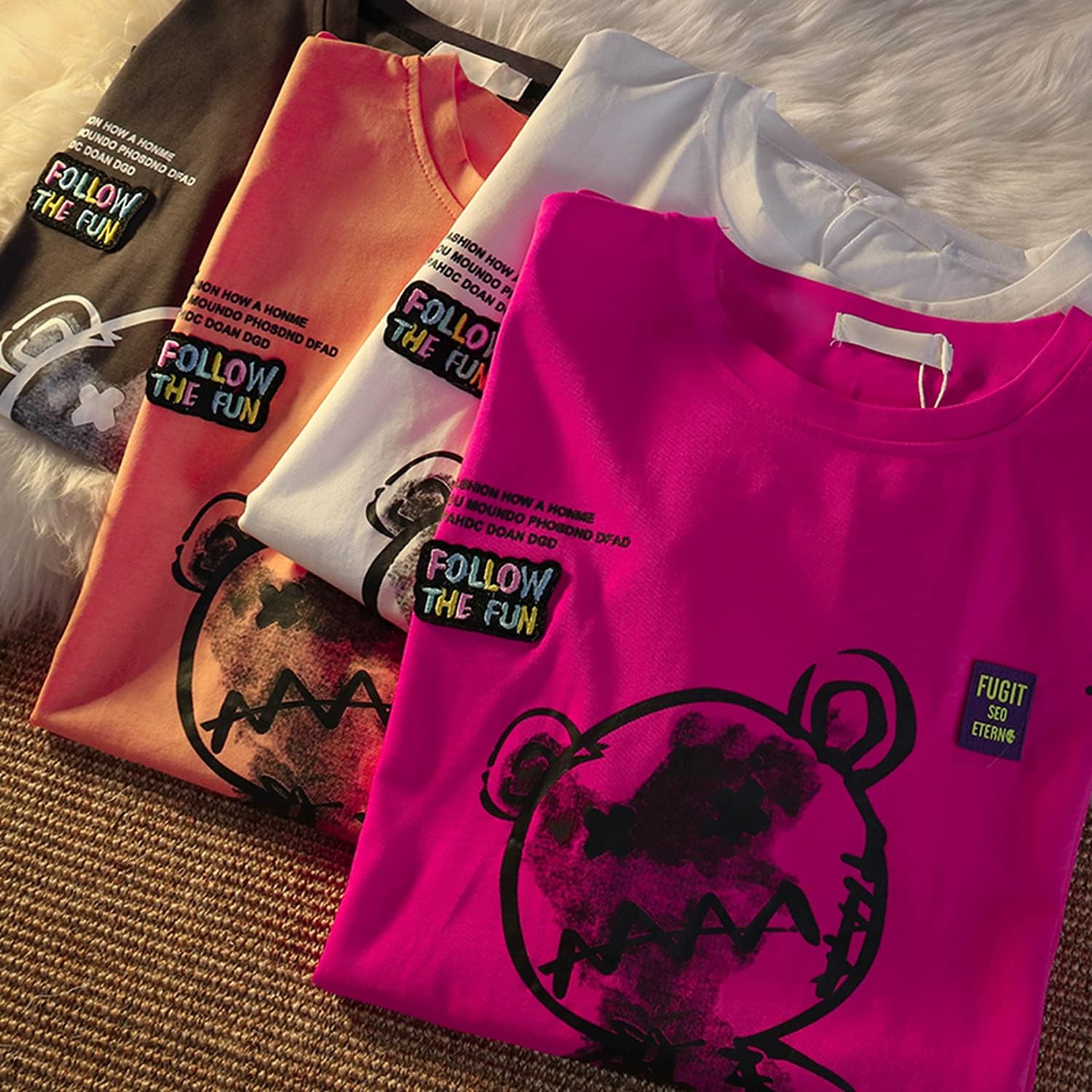 Women Goth T Shirt Y2K Harajuku Graphic Tops Cotton Anime Clothes - Image 2