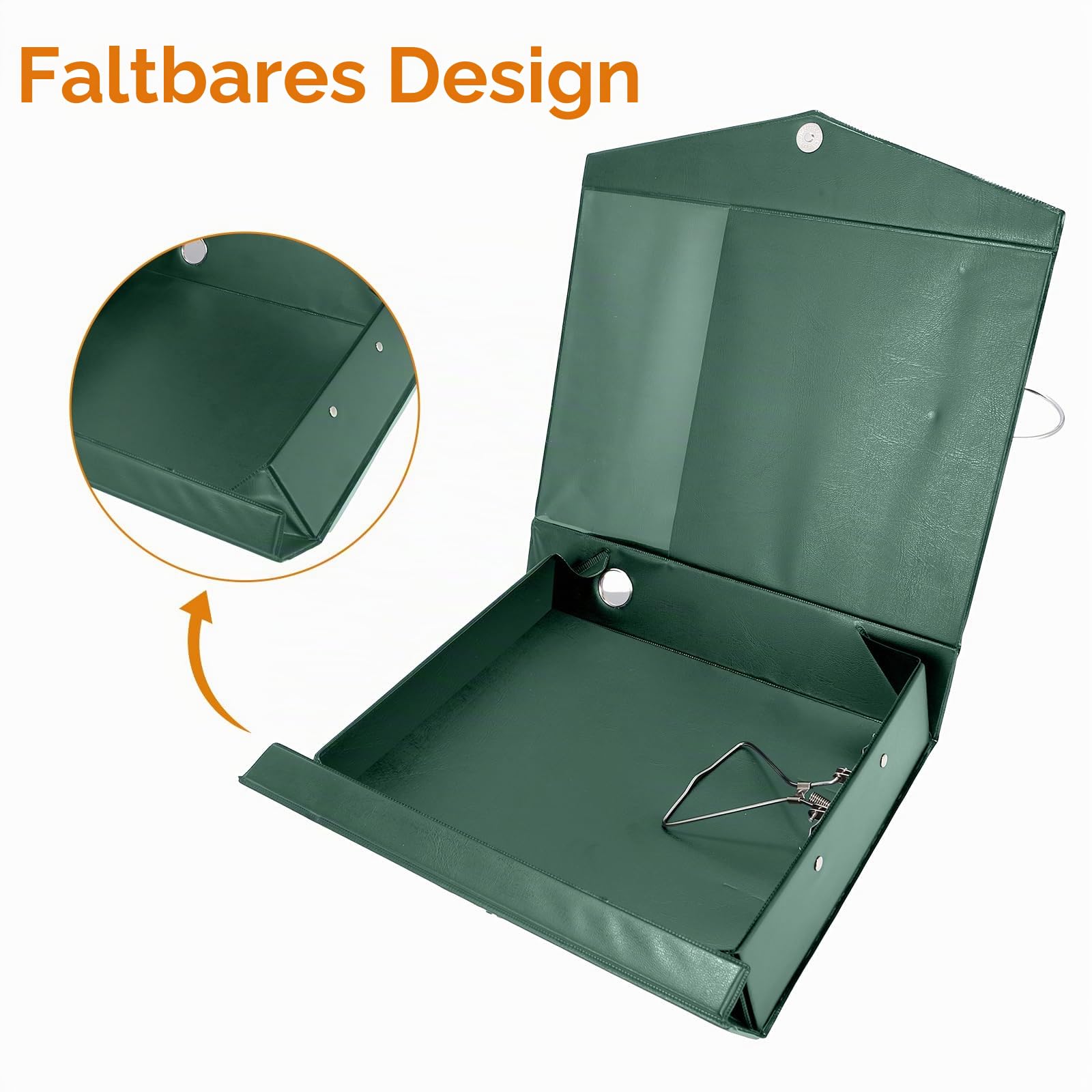 DONGLI A4 Archivbox(Grün,6 Stück) mit 6.5 cm Breit Rücken | Sammelboxe Büroordner mit Metalklemme für Office