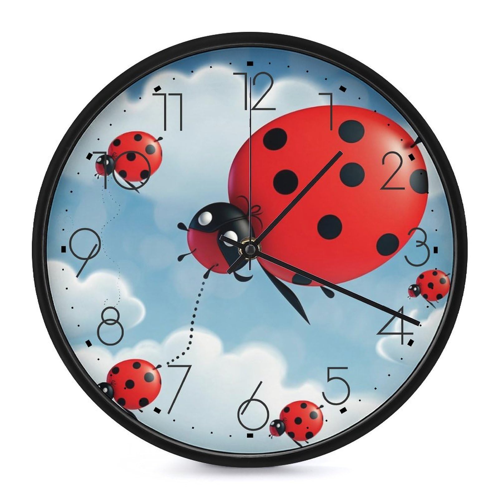 Horloge murale silencieuse ronde pour chambre évitant les retards le matin