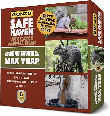 GONZO 8003 Safe Haven Live Catch Trap, Ground Squirrel