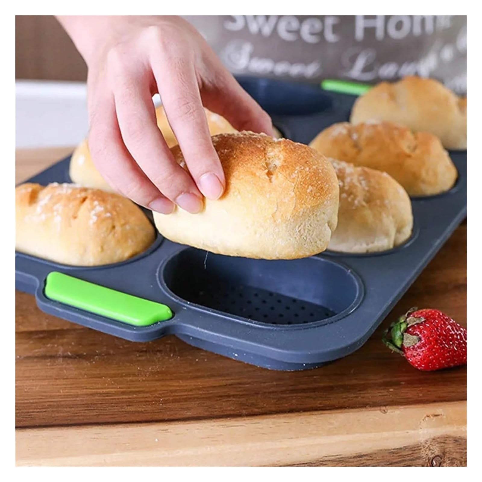 Kuchenformen aus lebensmittelechtem Silikon, Toastblech, Brotform, Brownie, Dessert, Madeleine-Kuchenformen, Baguette-Backwerkzeuge, Muffin-Backformen