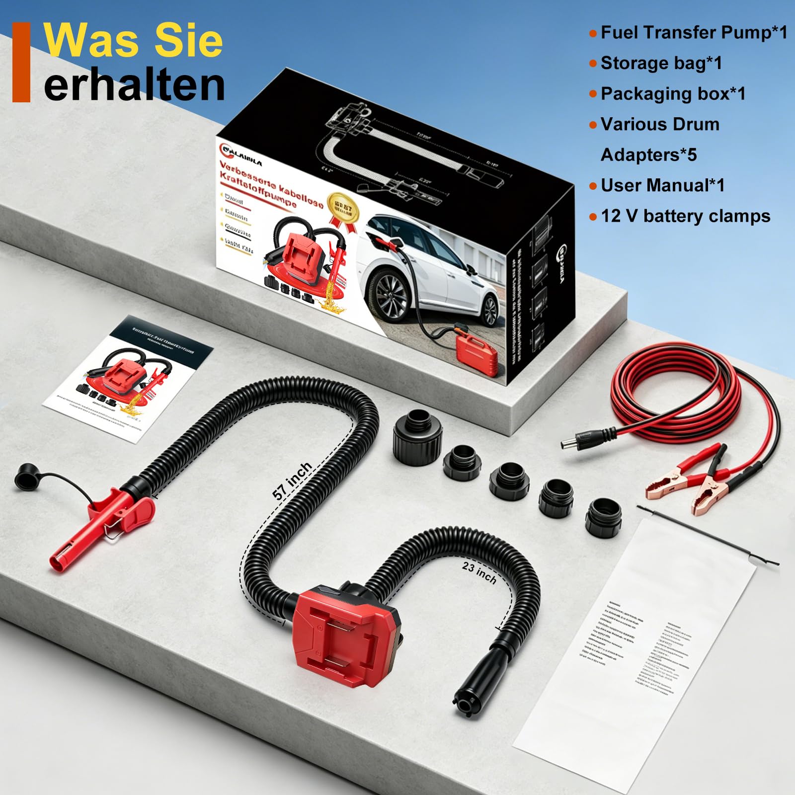Pompe a carburant avec arrêt automatique et alarme,20L/min,pour essence,diesel et huile.Compatible avec les batteries Makita 18V LXT (BL1850, BL1830, BL1840, etc.).pompe electrique carburant portable.