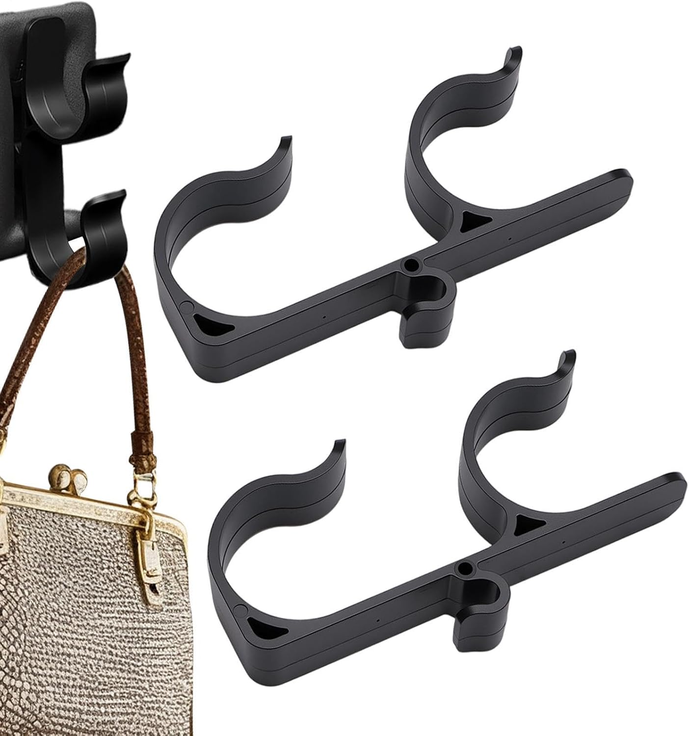 Car Umbrella Holder Hook Double Hook Back Seat Storage Clip No Drilling