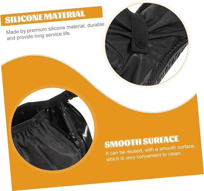 Cubrezapatos ciclismo antideslizante impermeable XL negro miniatura 9