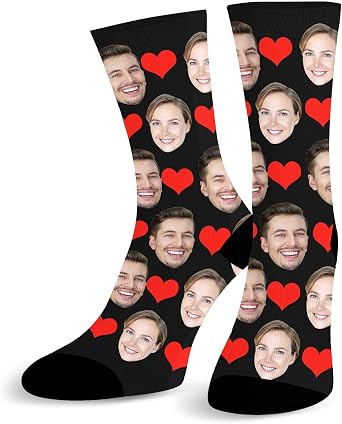 Custom Socks With Photo | Personalized Funny Gifts with Your Face Print | Funny Socks for Men Boyfriend Husband