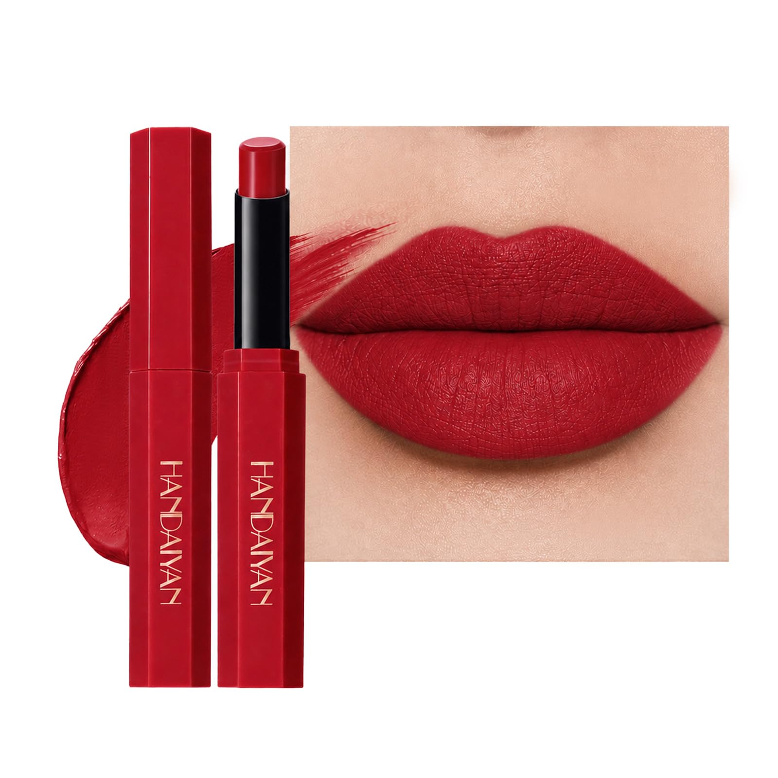 Matte Lipstick Long-Lasting, Beauty Gift for Women (Ruby Bloom) #04