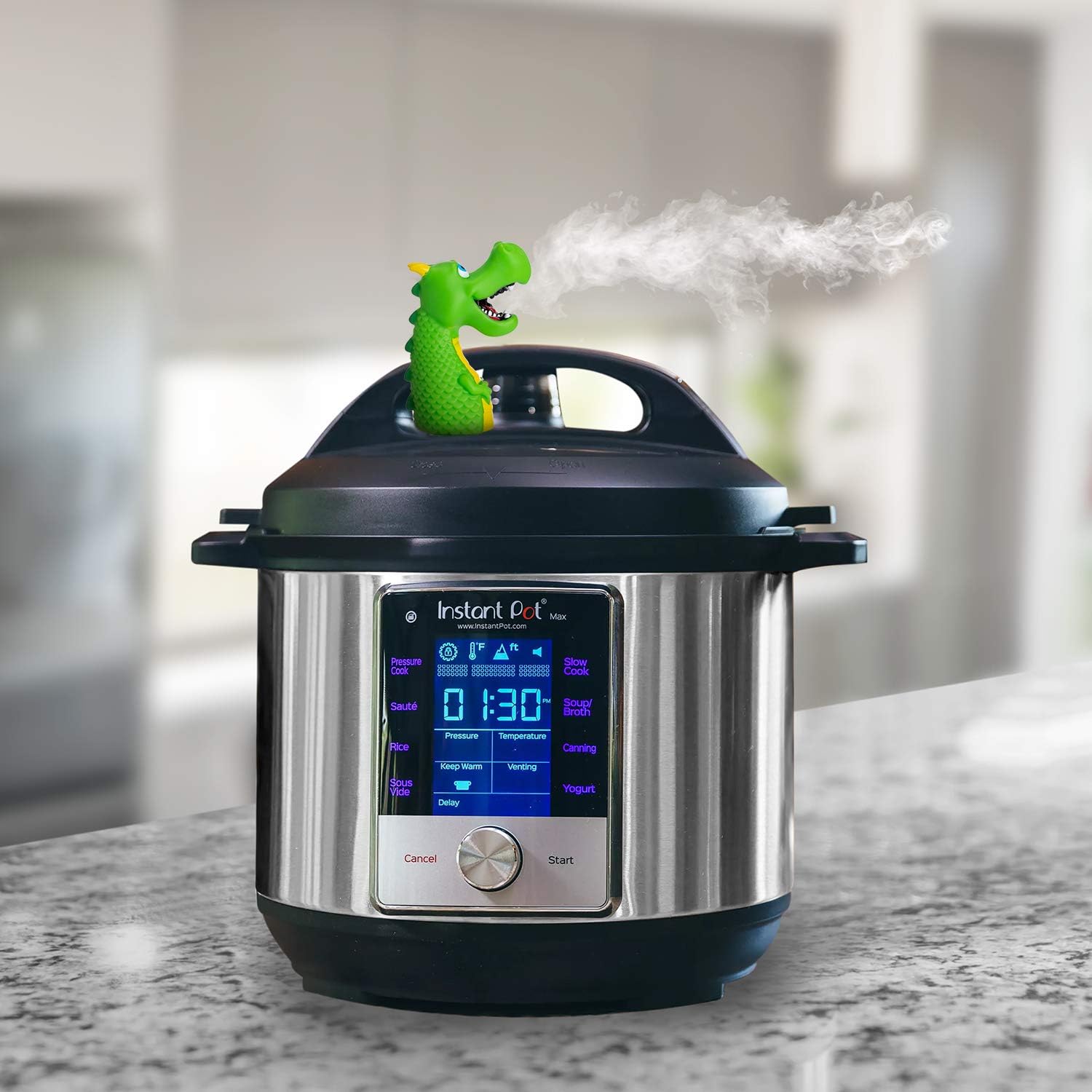 Yolococa Steam Release Diverter For Instant Pot Cupboards Cabinets Protector 360 Redirect Silicone Kitchen Accessory Green Dragon: Home & Kitchen