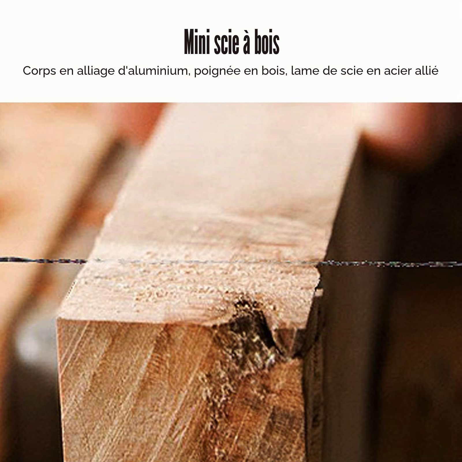 Cadre de Scie pour Bijoutier, Travail du Bois, Scie à Chantourner avec Manche en Bois en Forme de U pour le Travail des Métaux et L'artisanat de Bricolage (3 pouces)