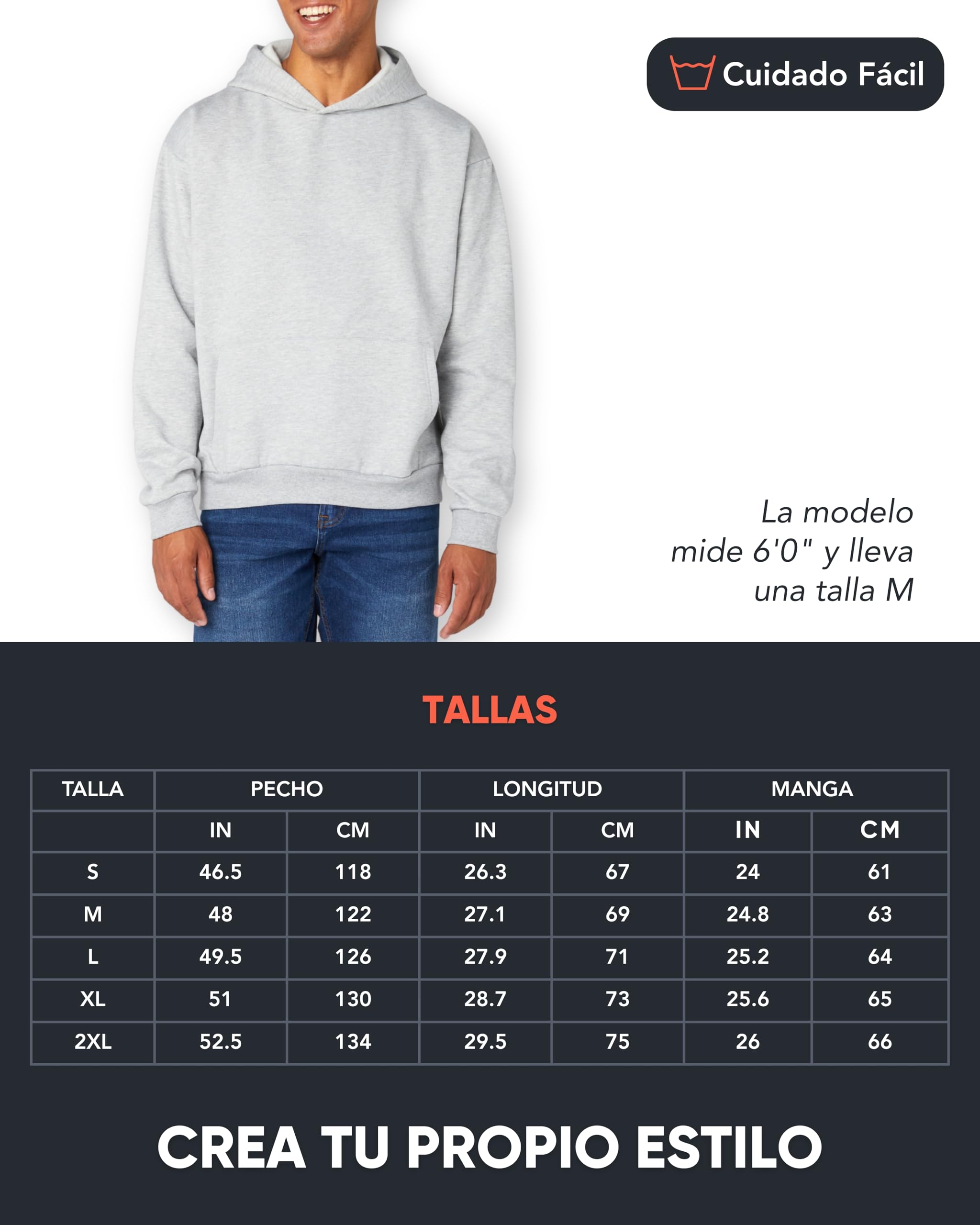 FM London Hoodie para Hombre - Sudadera con Capucha para Hombre, Ligeramente Holgada y de Diseño Pesado, Mezcla de Algodón Transpirable