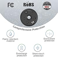 Vista 5 de NTONPOWER Regleta negra de 25 pies con 4 tomas, 2 puertos USB, cable de extensión de escritorio, protección contra sobrecarga, carcasa de ABS