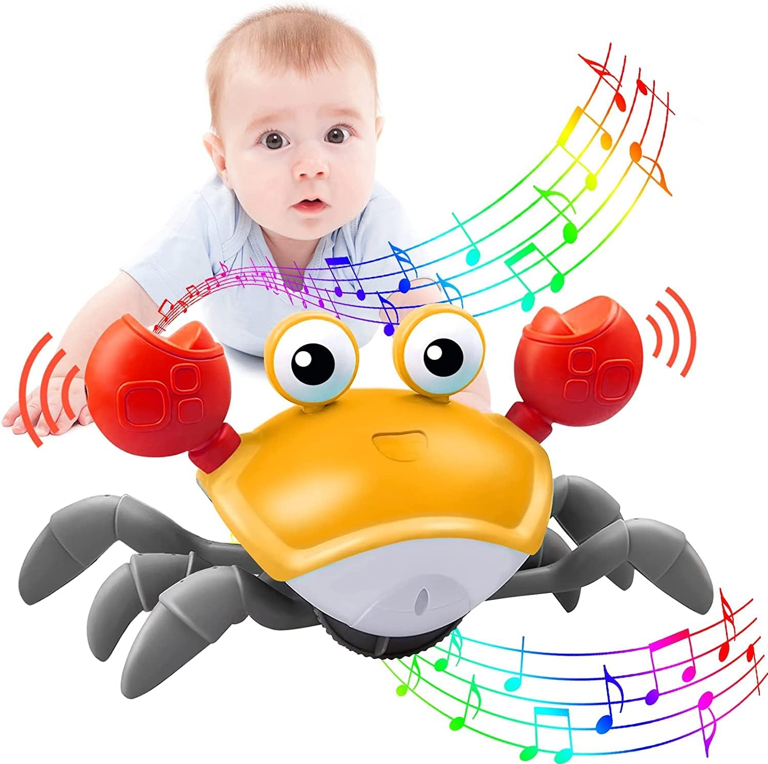 See full amazon price history chart for DOBROS Crawling Crab toys for 1 + year old Tummy Time Baby Toys with Music and LED Light Will Automatically Avoid Obstacles, baby boy girl Toddler Interactive Development Walking Toy (orange) DOBROS Crawling Crab toys for 1 + year old Tummy Time Baby Toys with Music and LED Light Will Automatically Avoid Obstacles, baby boy girl Toddler Interactive Development Walking Toy (orange) (B0CSW9GBND) Amazon Price History, Amazon Price Tracker