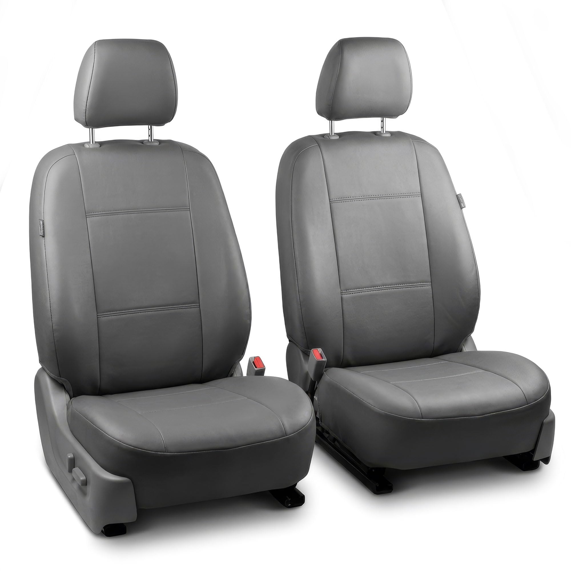 Photo 1 of FH Group Car Seat Covers PU Leather Automotive Seat Covers Front Set, Gray Seat Covers Pair Set with Gift Universal Fit Interior Accessories for Cars Trucks and SUVs