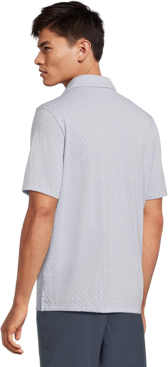 Johnston & Murphy Men's Basket Weave V-Neck Polo - Image 3