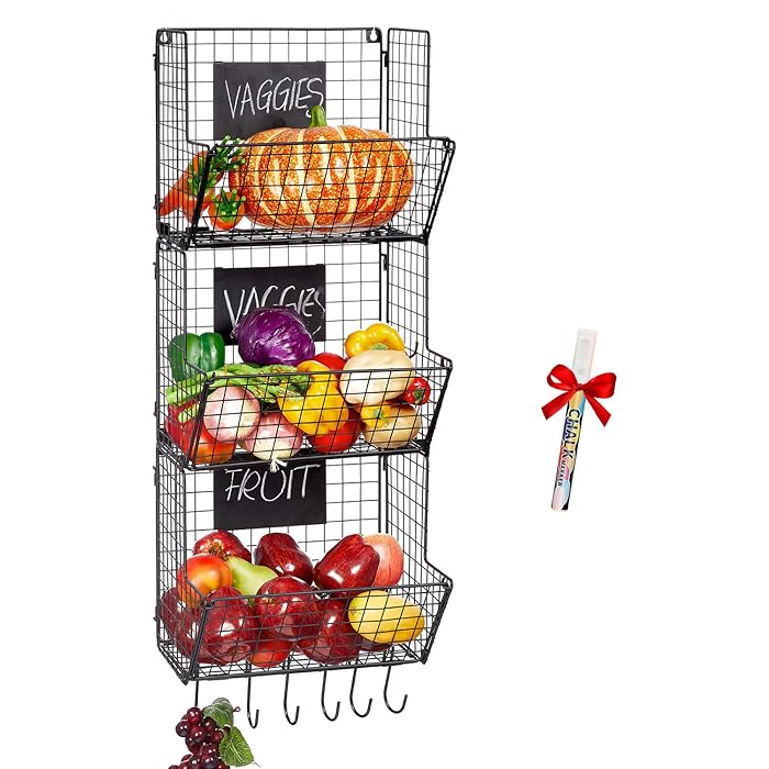 Buy Befano Hanging Fruit Basket 3 Tier Metal Kitchen Baskets Rack Wire