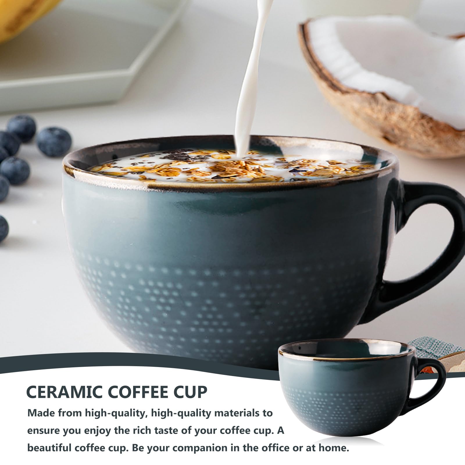 Tazza Da Caffè Grande, 700 Ml, Con Manico, Grande Ciotola Per Cereali