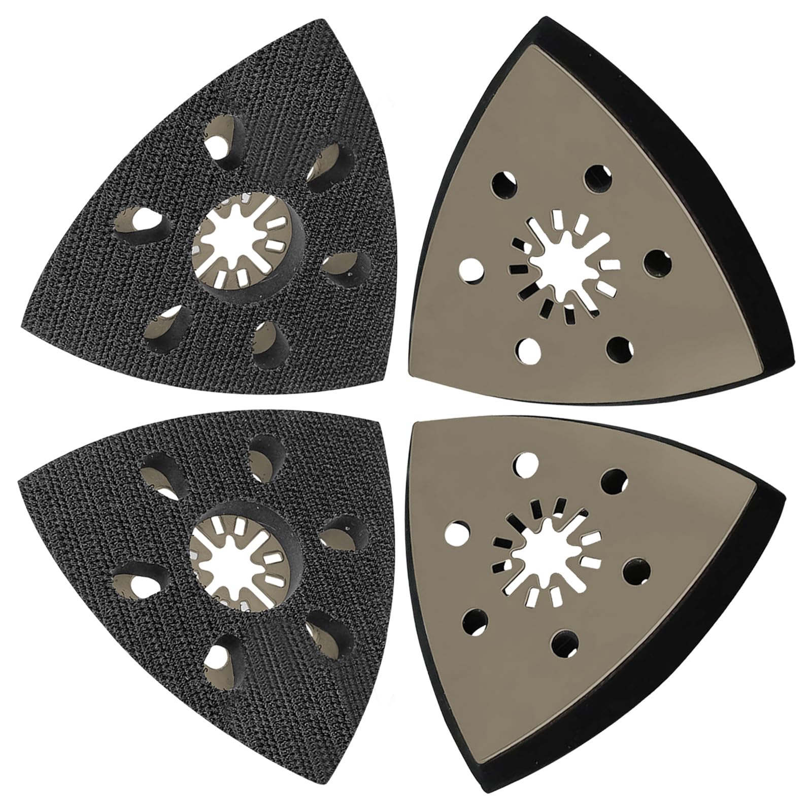 DEFIYEAR Triangular Sanding Pad Set 4pcs 90mm Compatible with Multifunction Tools Including Parkside and Oscillating Tools