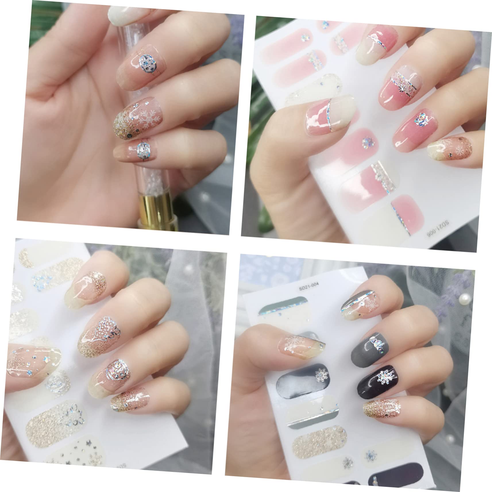 5 Set Stickers Per Nail Art Autoadesivi Adesivi Per Unghie Eleganti E Colorati Decorazioni Per Unghie Adesive Per Speciali 6 Fogli*5