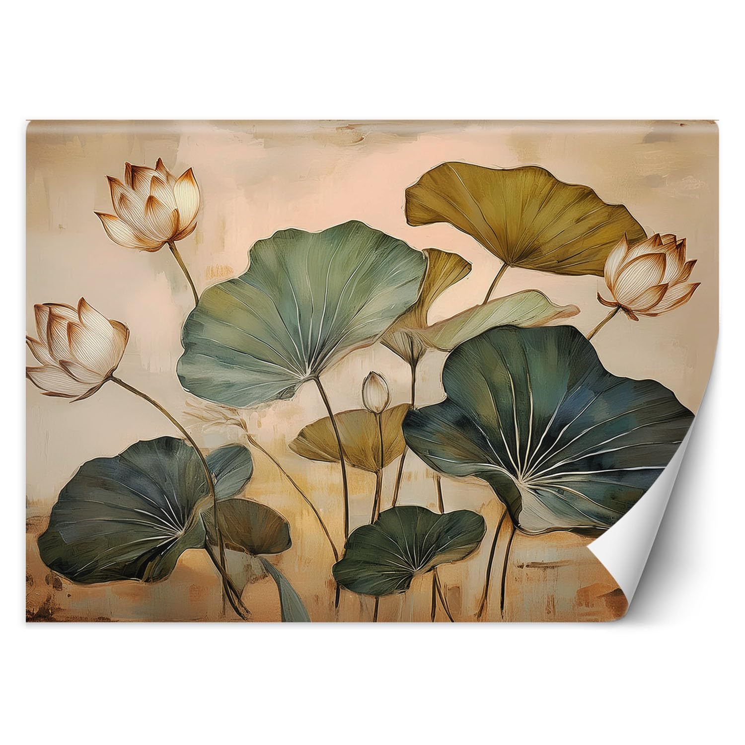Papier peint intissé fleurs de lys Feeby 200x140 cm pour salon