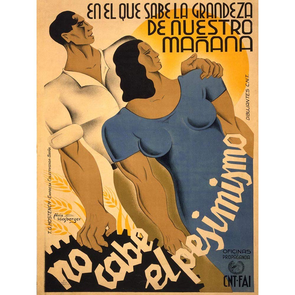 Wee Blue Coo War Spanish Civil Republican Cnt Fai Family Optimism Future Art Print Poster Wall Decor 12X16 Inch