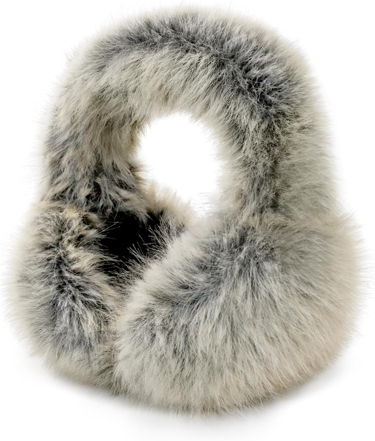 Winter Women Earmuffs Foldable Furry Ear Muffs Warm Fuzzy Ear Warmers Plush Faux Fur Ear Covers for Cold Weather